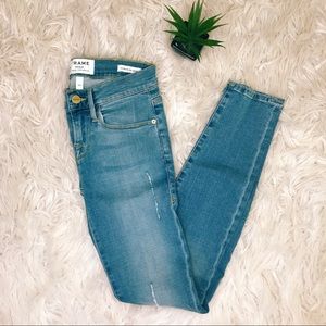 Le Skinny De Jeanne FRAME Denim Blue Jeans